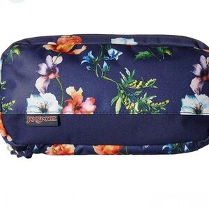 JanSport Pixel Pouch Accessory Bag, Artist Floral, Midnight Navy Mountains, NWOT